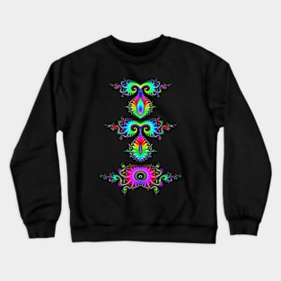 Rainbow Fractal Totem Crewneck Sweatshirt